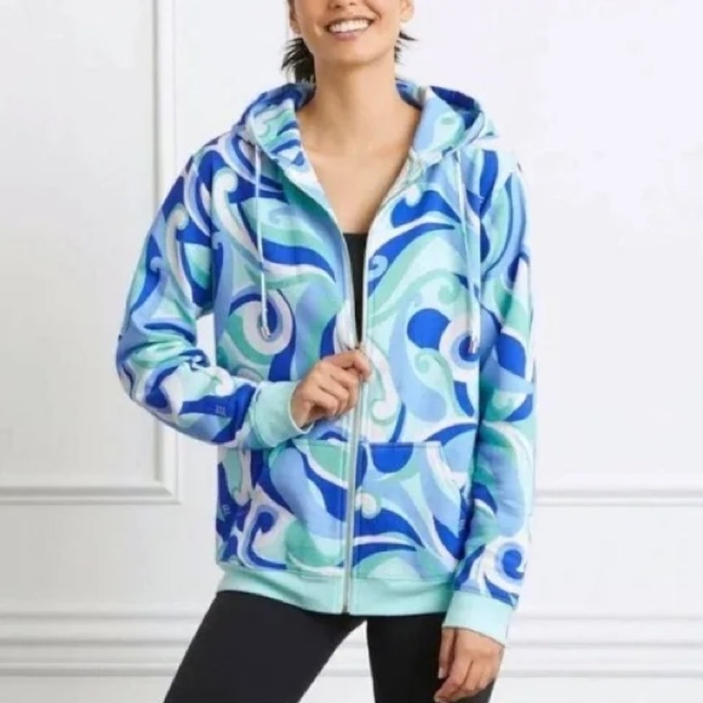 Hill House Allie Zip Up Jacket Blue